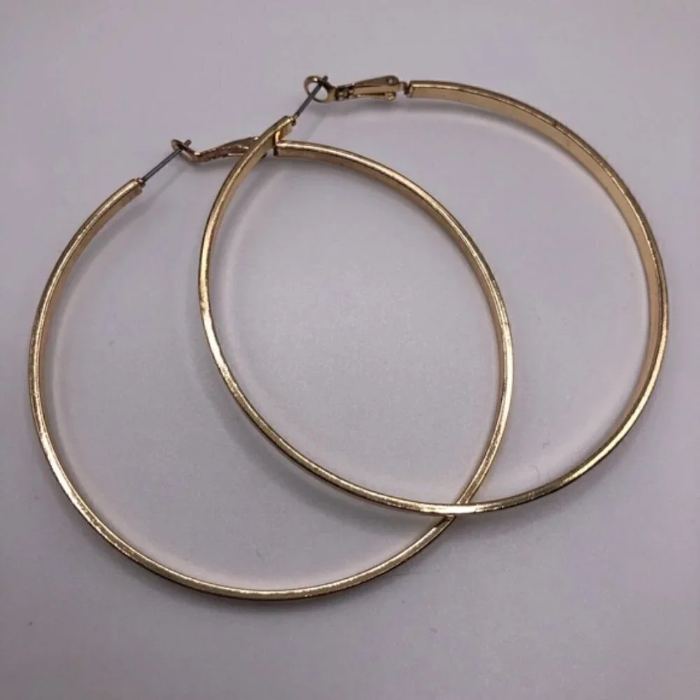 Boutique Gold‎ Big Hoop Earrings 3”